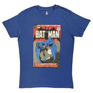 Batman Unisex Adult Comic Cover T-Shirt / Blue